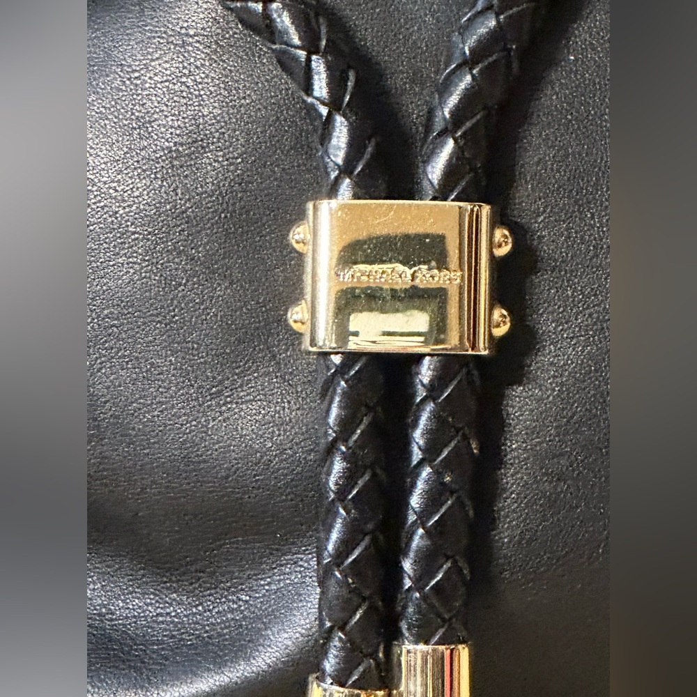 Michael Kors Black Leather Handbag.  See photos for measurements - Picture 3 of 8